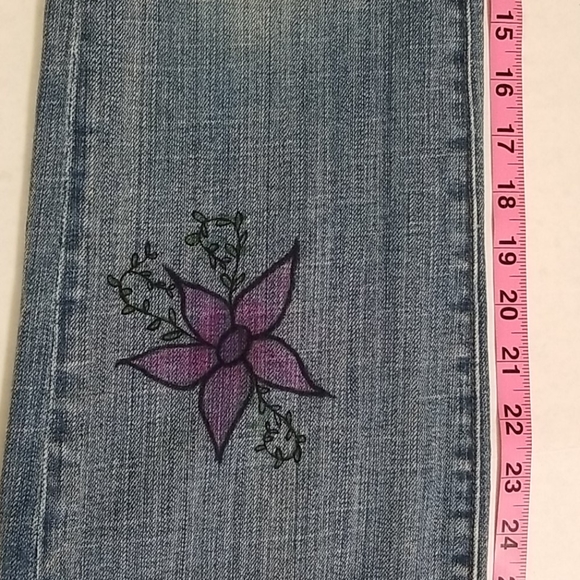 Vigoss Boot Cut Painted Jeans Sz 5 - Picture 13 of 13